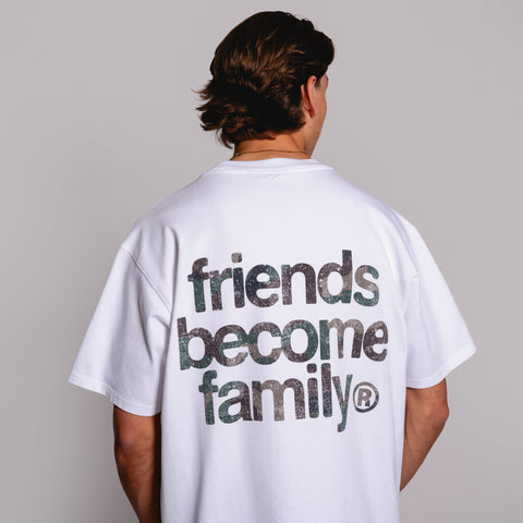 The FBF Tierra T-shirt is crafted from 340 GSM premium white cotton jersey for heavyweight comfort and durability.