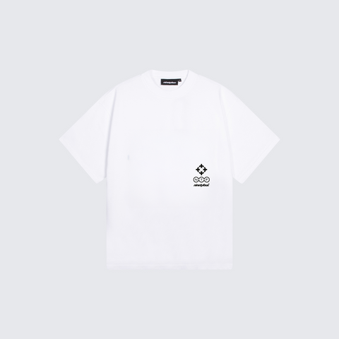 The FBF Chalk White T-shirt is crafted from 340 GSM premium white cotton jersey for heavyweight comfort and durability.