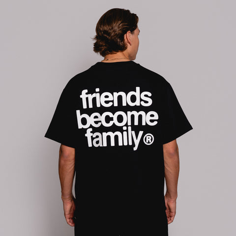 The FBF Obscura T-shirt is crafted from 340 GSM premium black cotton jersey for heavyweight comfort and durability.