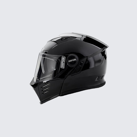 The Simpson Darksome is an aggresive modular helmet in the Simpson Bandit line of motorcycle helmets. This helmet fits perfectly into the trend of motorcycle helmets with bad-ass looks, coveted by many Urban and Street riders.